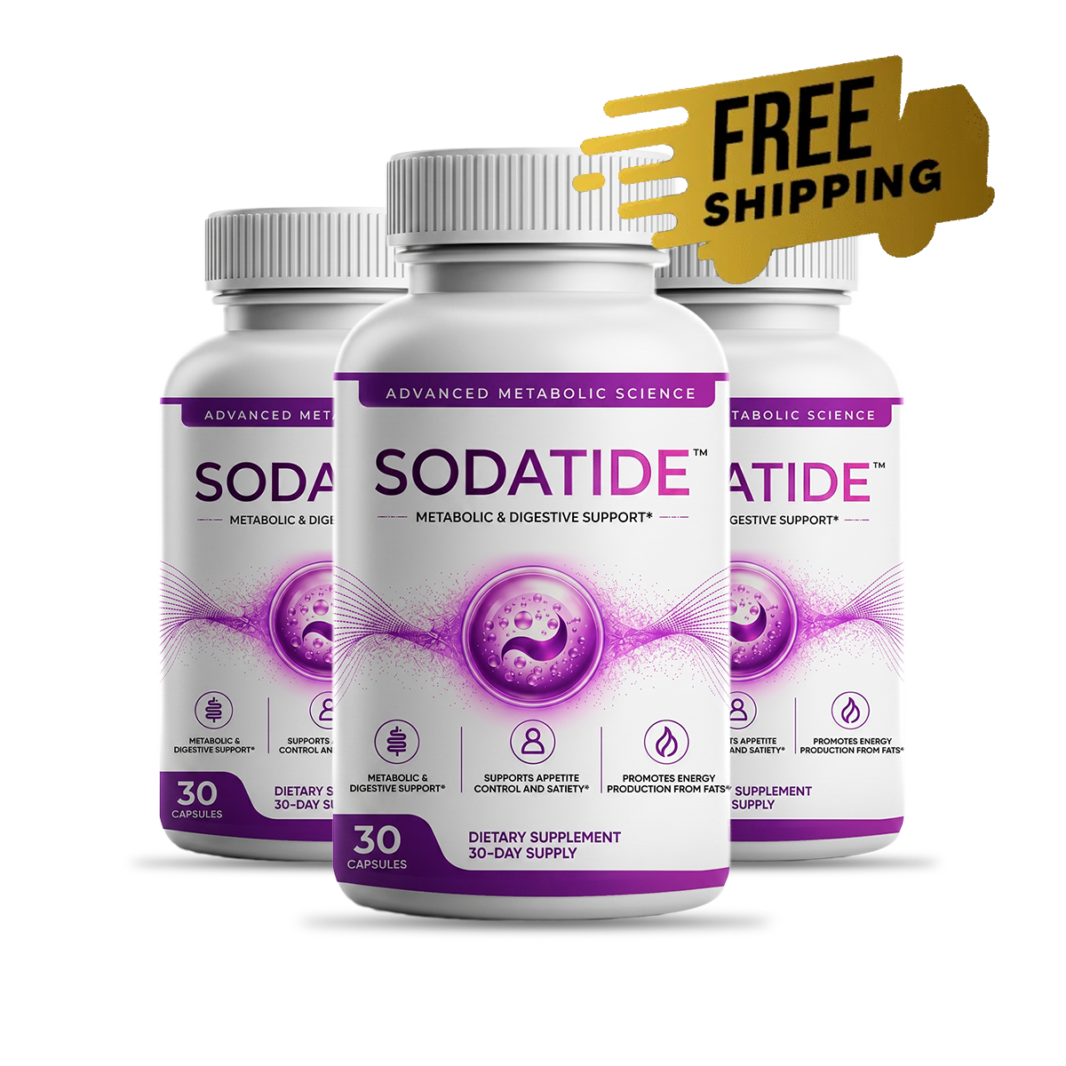 Sodatide™ metabolic support — 3 bottle pack